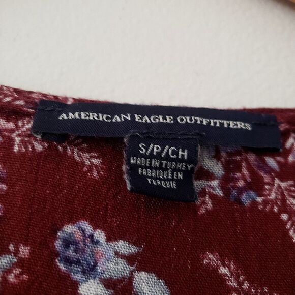 American Eagle Floral Peplum Top S - Picture 6 of 7